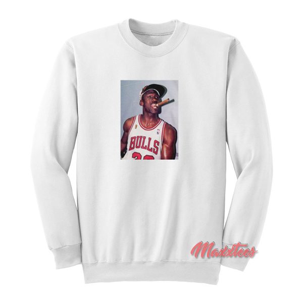 Michael Jordan Cigar Smoke Champions Sweatshirt