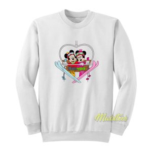 Mickey and Minnie Mouse Heart Shaped Ski Sweatshirt