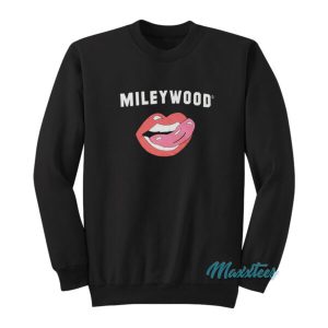 Miley Cyrus Mileywood Mouth Licking Lips Sweatshirt