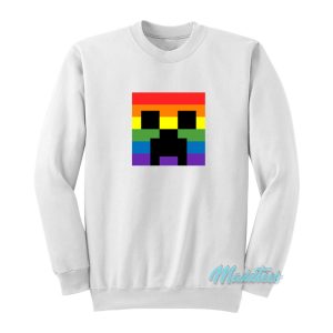 Minecraft Rainbow Creeper Face Sweatshirt