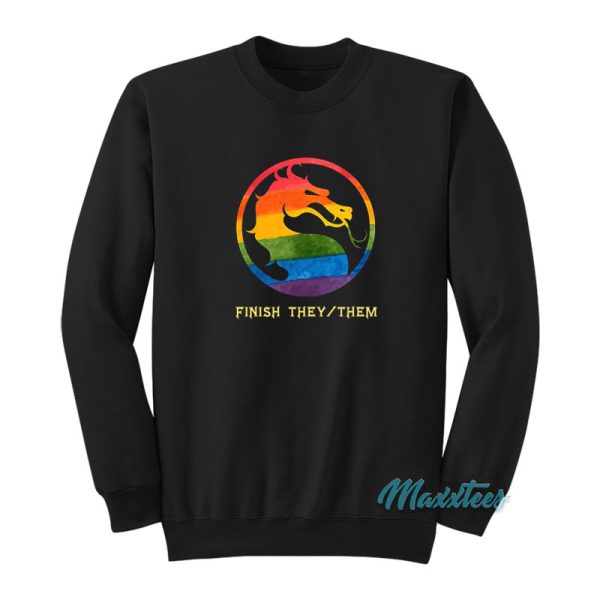 Mortal Kombat Pride Finish TheyThem Sweatshirt