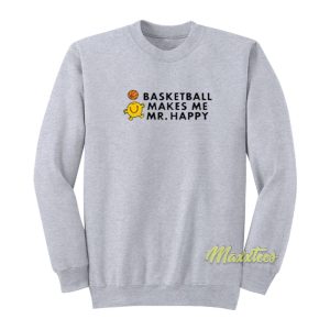 Mr Men Little Miss Basketball Makes Me Happy Sweatshirt