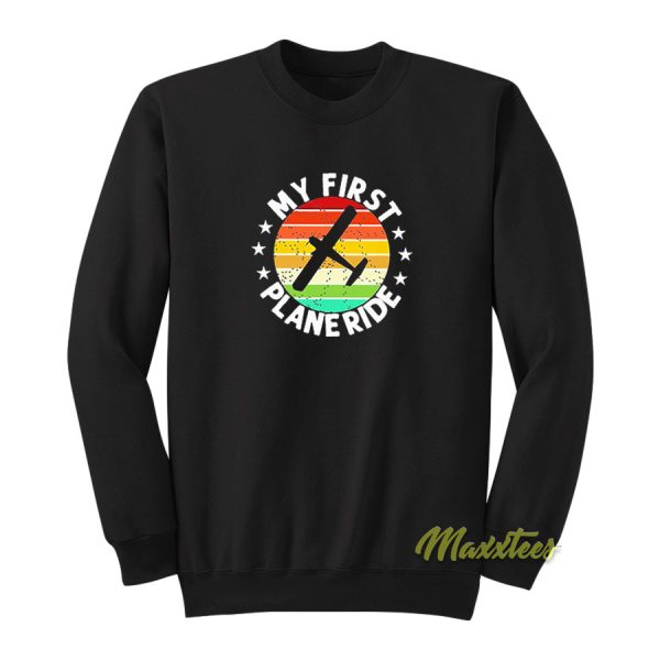 My First Plane Ride Retro Vintage Sweatshirt