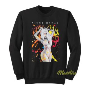 Nicki Minaj Paint Splatter Portrait Sweatshirt 2