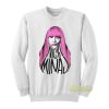 Nicki Minaj Pink Hair Slim Fit Sweatshirt