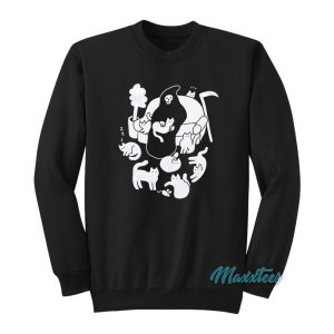 Nine Cat Lives And Death Sweatshirt 1