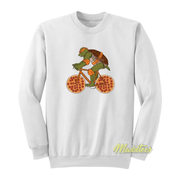 Ninja Turtle Cycling Wheel Pizza Sweatshirt