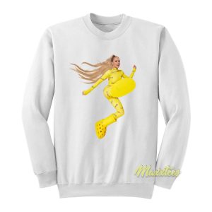 Paris Hilton Crocs Big Yellow Boot Sweatshirt
