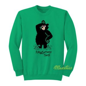Pawsitively Tired Bear Sweatshirt 2
