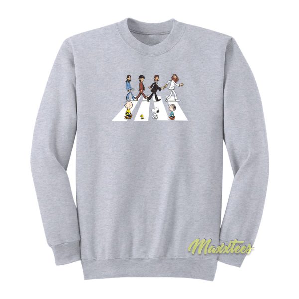 Peanuts In Abbey Road The Beatles Snoopy Sweatshirt