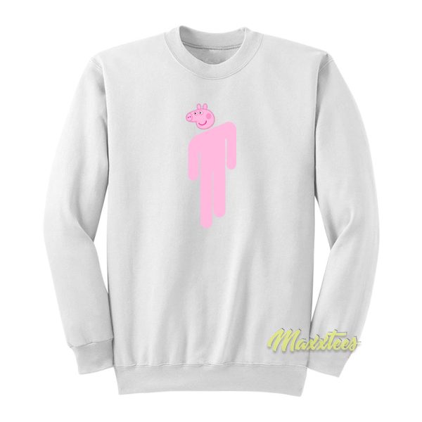 Peppa Pig Billie Eilish Logo Parody Sweatshirt