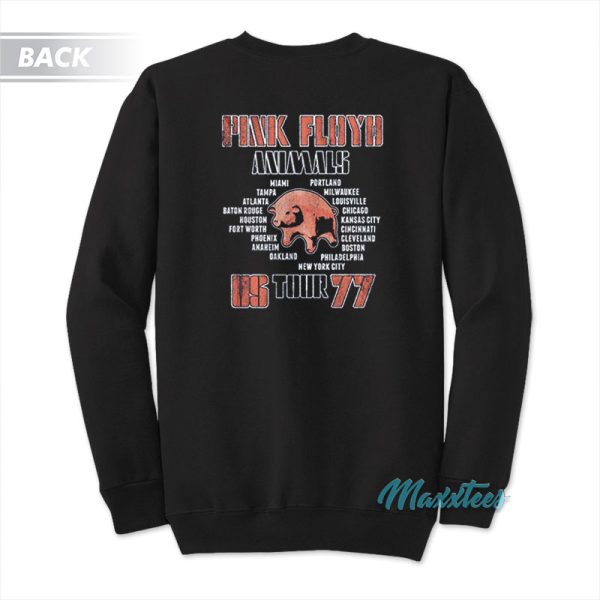 Pink Floyd Flying Pig Animals Tour 77 Sweatshirt