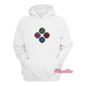 PlayStation Button Controller Pixel Hoodie 1