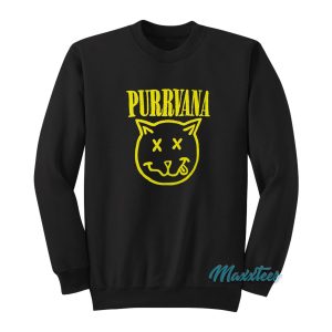Purrnava Cat Nirvana Parody Sweatshirt 1