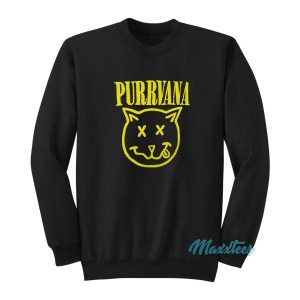 Purrnava Cat Nirvana Parody Sweatshirt 2