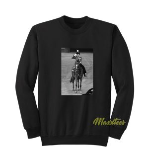 Queen Elizabeth Riding A Horse Sweatshirt 1