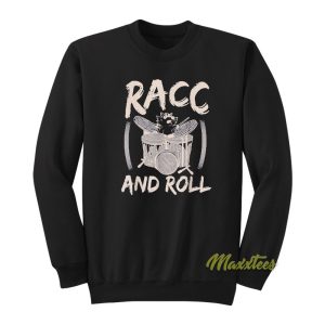 Racc and Roll Raccoon Drum Sweatshirt