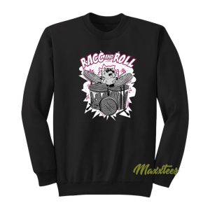 Racc and Roll Raccoon Plays Drum Sweatshirt 1