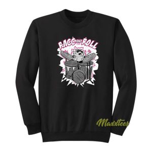 Racc and Roll Raccoon Plays Drum Sweatshirt 2