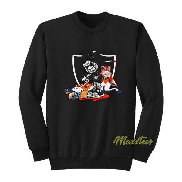 Raiders Grim Reaper vs Broncos Sweatshirt