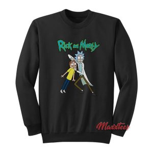 Rick amp Morty Rick Holding Mortys Eyes Sweatshirt 1