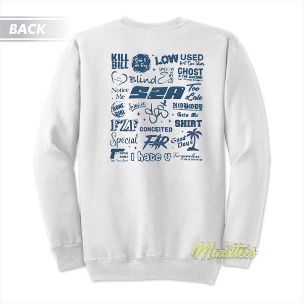 SZA SOS Tracklist Sweatshirt