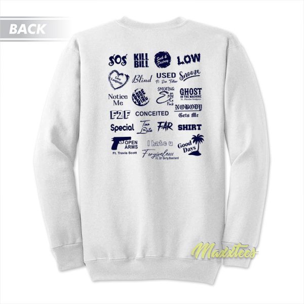 SZA SOS Tracklist Tour Sweatshirt