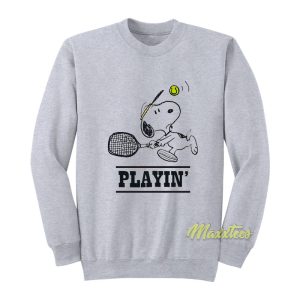Snoopy Playing Tennis Sweatshirt 1