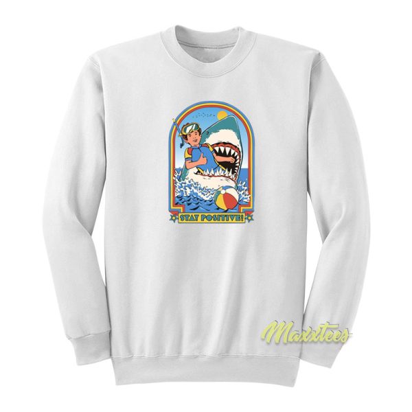 Stay Positive Shark Boys Sweatshirt