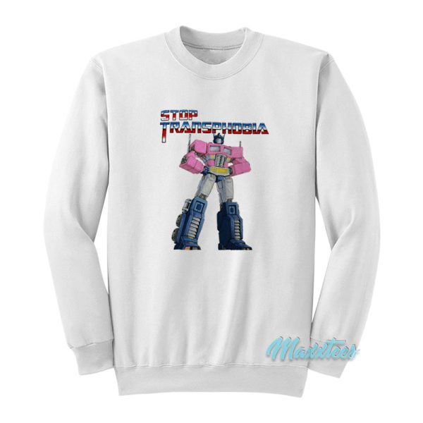 Stop Transphobia Transformers Sweatshirt