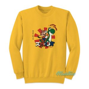 Super Mario World Yoshi And Mario Japanese Sweatshirt 2