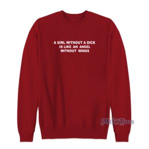 A Girl Without A Dick Is Like And Angel Without Wings Sweatshirt