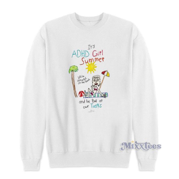 ADHD Girl Summer  Sweatshirt