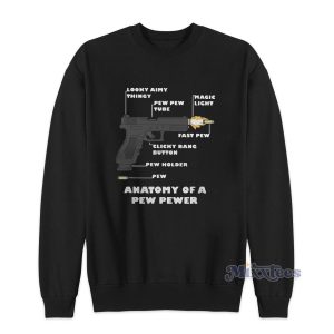 Anatomy Of A Pew Pewer Pistols Sweatshirt for Unisex 1