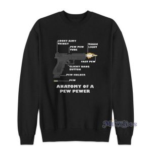 Anatomy Of A Pew Pewer Pistols Sweatshirt for Unisex 2