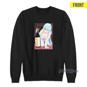 Anime Konosuba Aqua and Sake Sweatshirt for Unisex