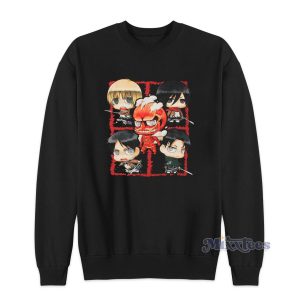 Attack On Titan Character Montage Sweatshirt for Unisex 1