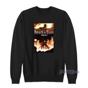 Attack On Titan Fire Sweatshirt for Unisex 1