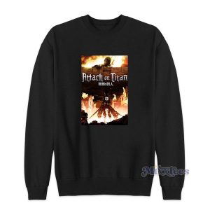 Attack On Titan Fire Sweatshirt for Unisex