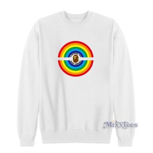 Bape Rainbow Logo Busy Works Sweatshirt 1