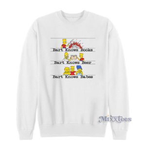 Bart Knows Books Beer Babes The Simpsons Sweatshirt 1