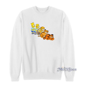 Bart Simpson and Garfield Sweatshirt For Unisex 1