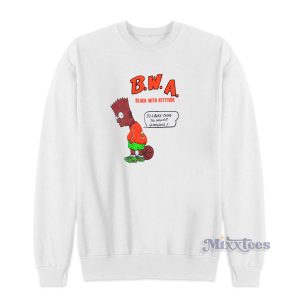 Bart Simpsons Black With Attitude Sweatshirt for Unisex 1