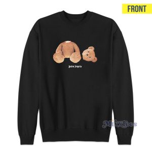 Bear Print Palm Angels Sweatshirt for Unisex 1