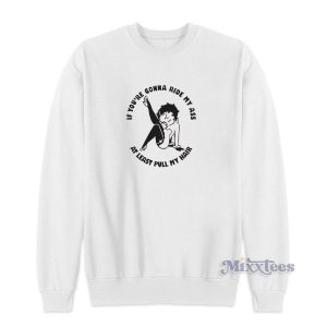 Betty Boop Vinyl Decal Ride Ass Sweatshirt for Unisex 1