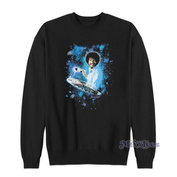 Bob Ross Painting Space And Galaxy Sweatshirt