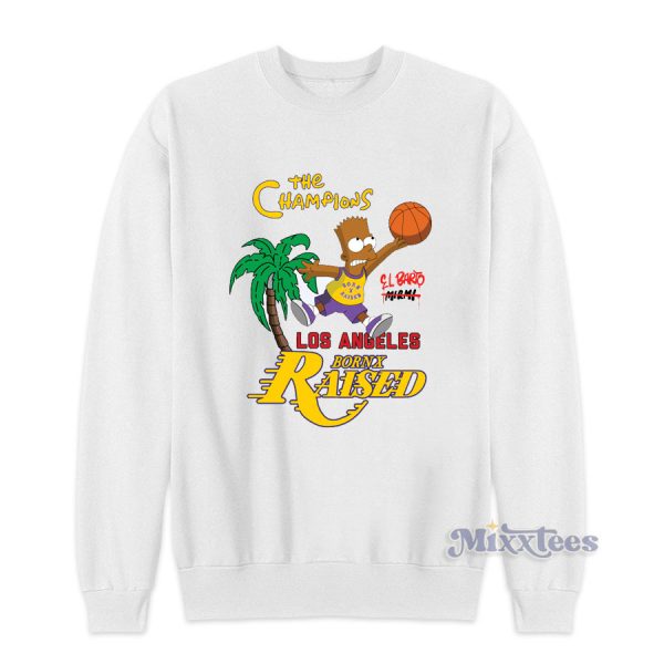 Born X Raised El Barto Lakers Sweatshirt for Unisex