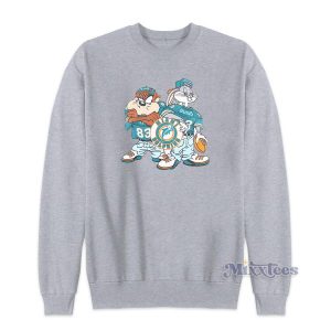 Bugs and Taz Miami Dolphins Sweatshirt for Unisex 2