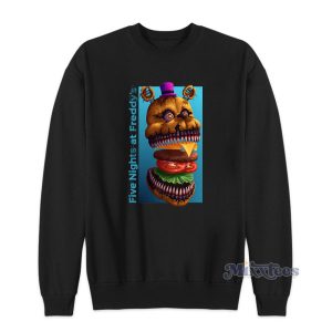 Burger Nightmare Fredbear Five Nights At Freddys Sweatshirt 1