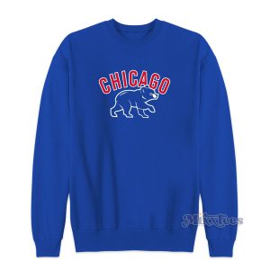 Chicago Cubs Walking Bear Logo Sweatshirt for Unisex 1